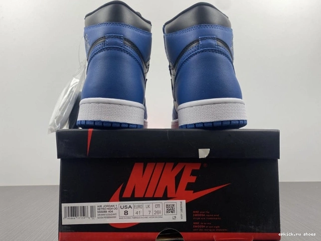 Rep Air 1 Blue' 555088-404 'Dark Marina High Jordan Retro OG 0714